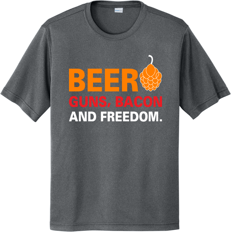 Beer, Guns, Bacon and Freedom - Iron Grey Heather
