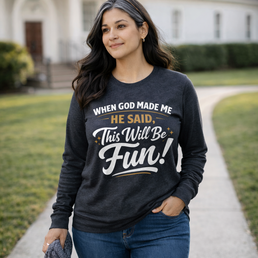 When God Made Me (This Will Be Fun!) - Dark Heather Grey