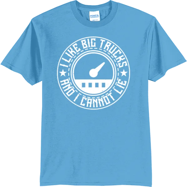 I Like Big Trucks Badge - Aquatic Blue